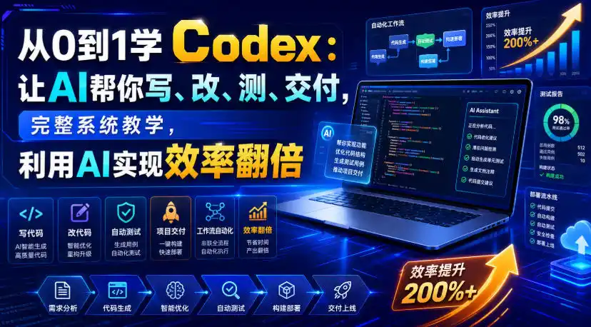 从0到1学Codex：让AI帮你写、改、测、交付，完整系统教学，利用AI实现效率翻倍(更新0918)-资源分享