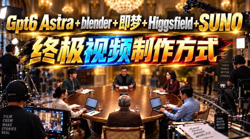 GPT-6 Astra+Blender+即梦+Higgsfield+Suno=终极视频制作方式！-资源分享
