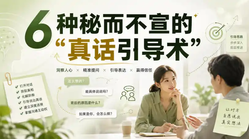 付费文章：6种秘而不宣的“真话引导术”-资源分享
