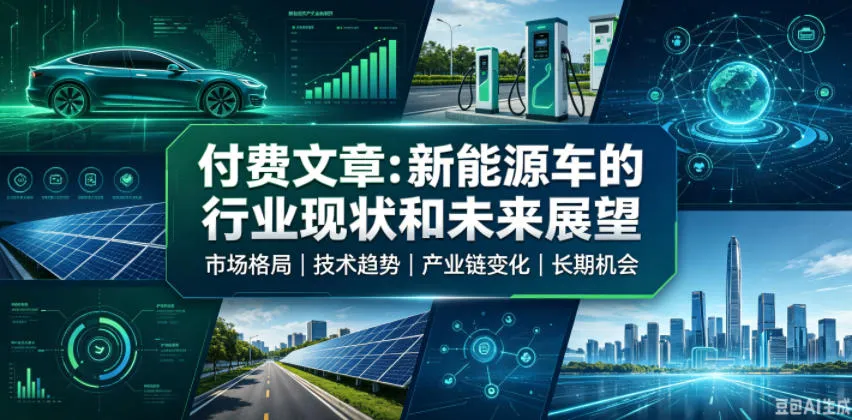 付费文章：新能原车的行业现状和未来展望-资源分享