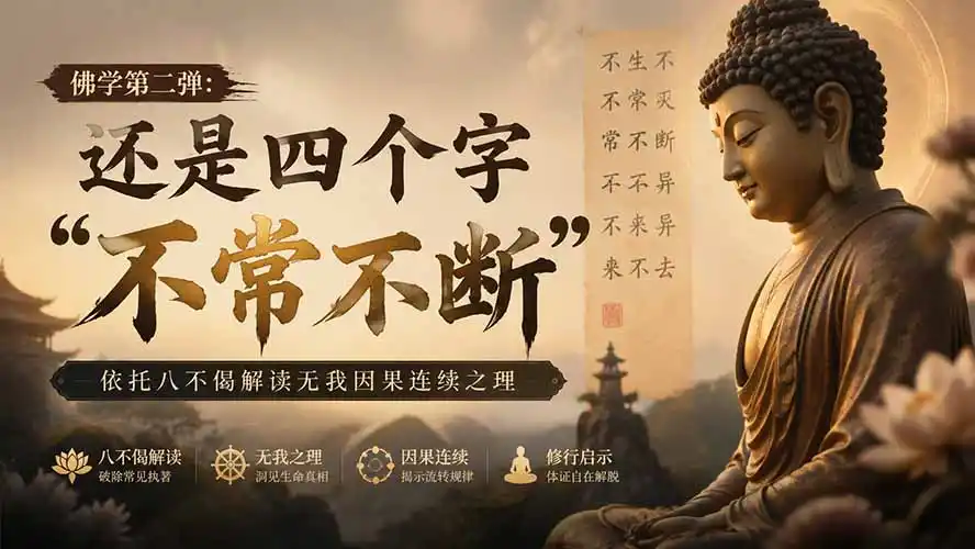 付费文章：佛学第二弹：还是四个字“不常不断”依托八不偈解读无我因果连续之理-资源分享