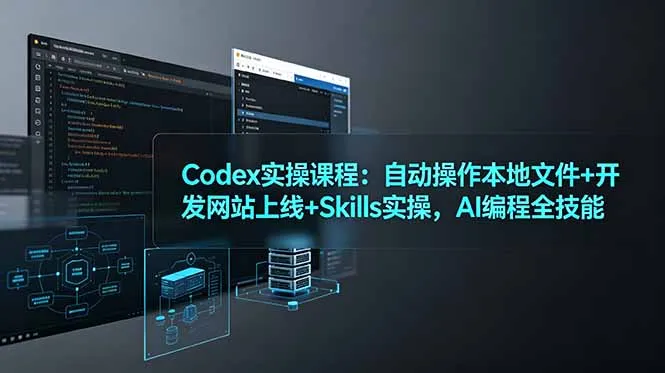 Codex实操课程：自动操作本地文件+开发网站上线+Skills实操，AI编程全技能-资源分享