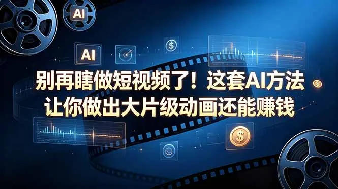 别再瞎做短视频了！这套 AI 方法让你做出大片级动画还能赚钱【原创双语字幕】-资源分享