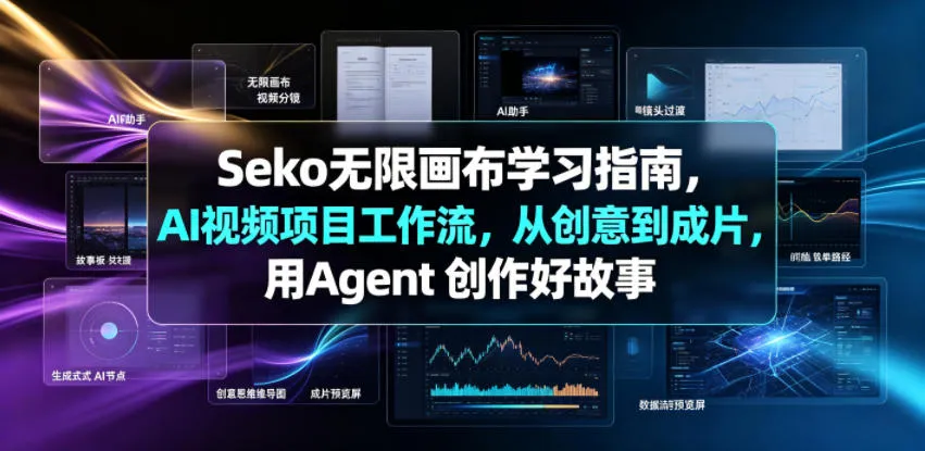 Seko无限画布学习指南，AI视频项目工作流，从创意到成片，用Agent 创作好故事-资源分享