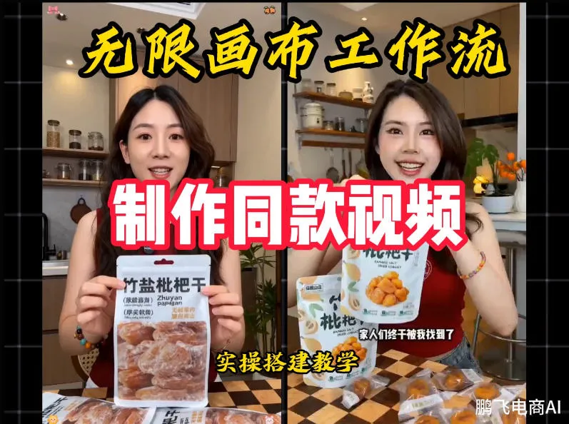 无限画布工作流一键复刻爆款带货视频，实操搭建，操作简单-资源分享