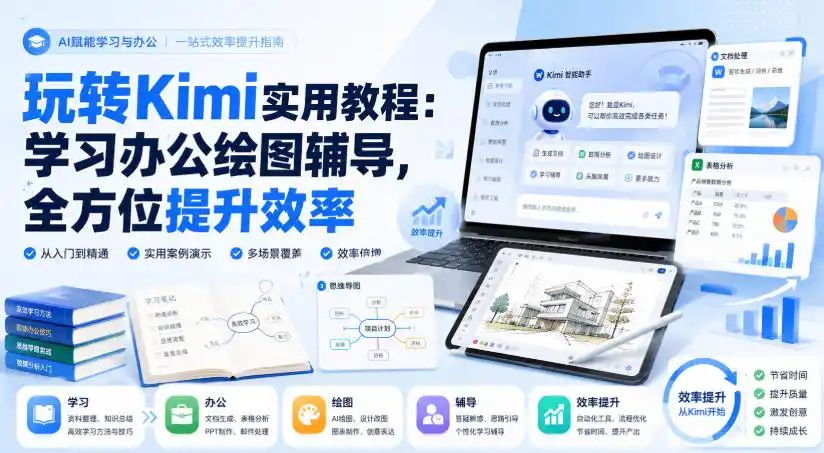 玩转Kimi实用教程：学习办公绘图辅导，全方位提升效率-资源分享