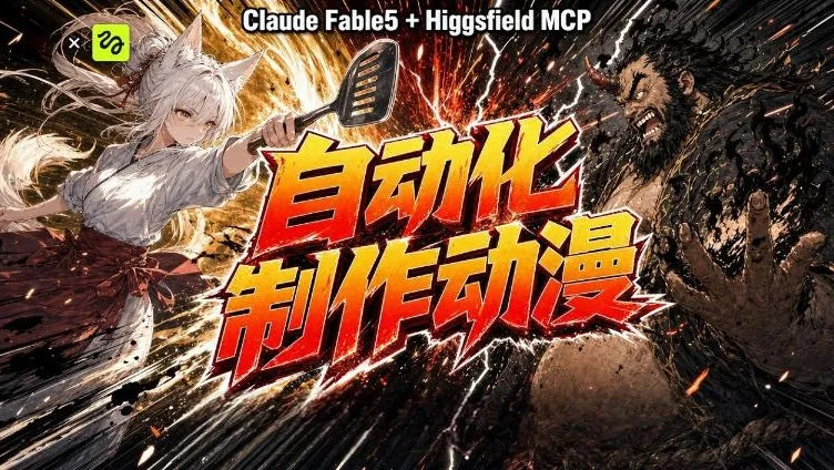AI自动化动漫制作！Claude Fable 5接入Higgsfield MCP，直接生成完整创意内容-资源分享