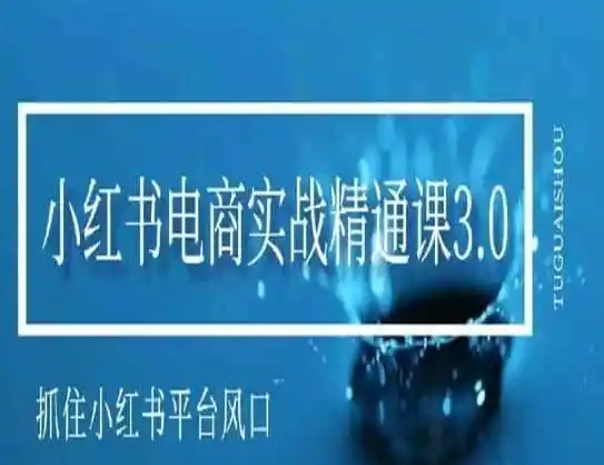 小红书电商实战精通课3.0，抓住小红书平台的风口，不错过有一个赚钱的机会-资源分享
