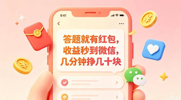 答题就有红包，收益秒到微信，几分钟挣几十块，学生党上班族宝妈都可以玩【揭秘】-资源分享