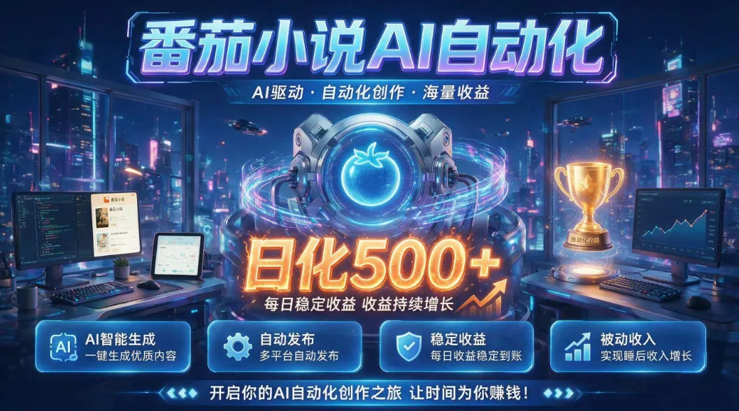 小白可做番茄AI，居家轻创业，每日稳赚500➕，普通人低门槛轻松线上增收【揭秘】-资源分享
