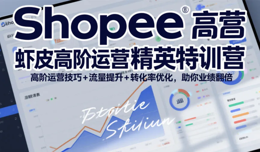 Shopee虾皮高阶运营精英特训营，高阶运营技巧+流量提升+转化率优化，助你业绩翻倍(更新26年7月)-资源分享