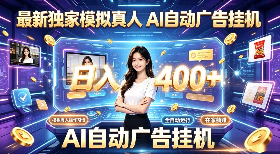 最新独家模拟真人，AI自动挂号挂G，日入400+，全程全自动运行，无需人工【揭秘】-资源分享