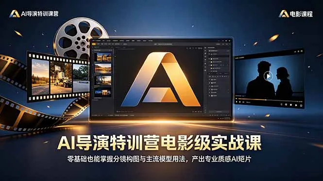 AI导演特训营电影级实战课，零基础也能掌握分镜构图与主流模型用法，产出专业质感AI短片-资源分享