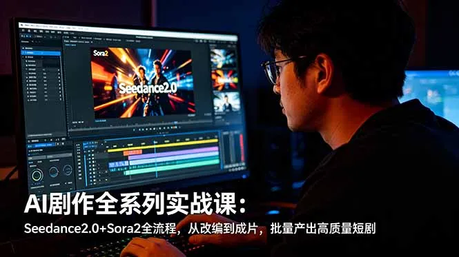 AI剧作全系列实战课：Seedance2.0+Sora2全流程，从改编到成片，批量产出高质量短剧-资源分享