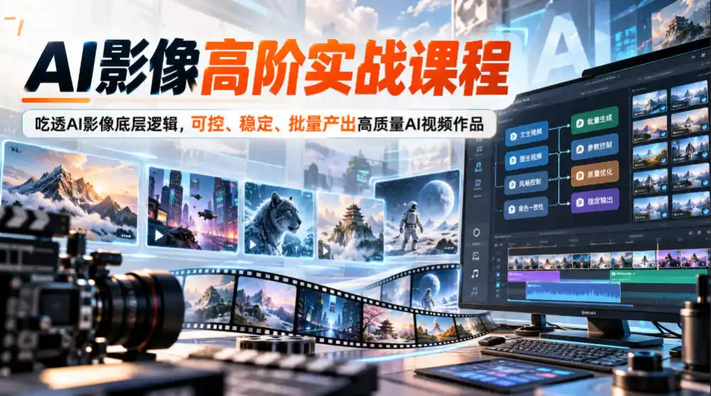 AI影像高阶实战课程，吃透AI影像底层逻辑，可控、稳定、批量产出高质量AI视频作品-资源分享