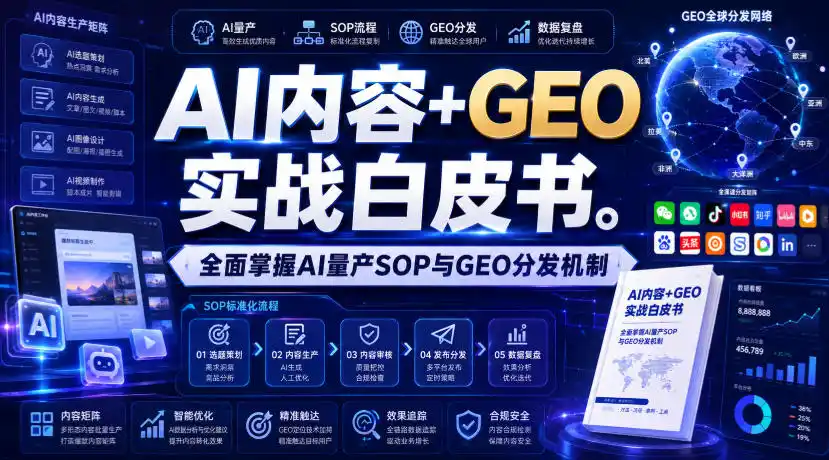 AI内容+GEO实战白皮书，全面掌握AI量产SOP与GEO分发机制【文档】-资源分享