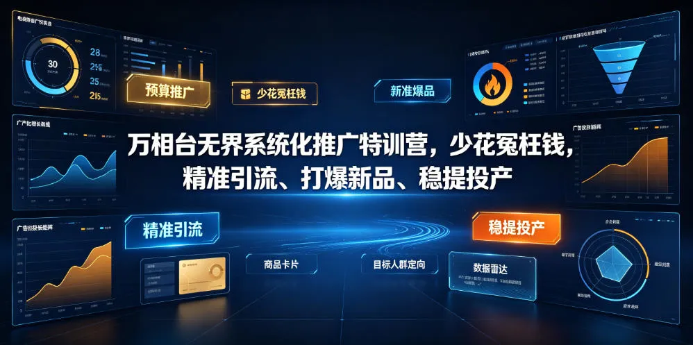 万相台无界系统化推广特训营VI0.0，少花冤枉钱，精准引流、打爆新品、稳提投产(全程录音+字幕)-资源分享