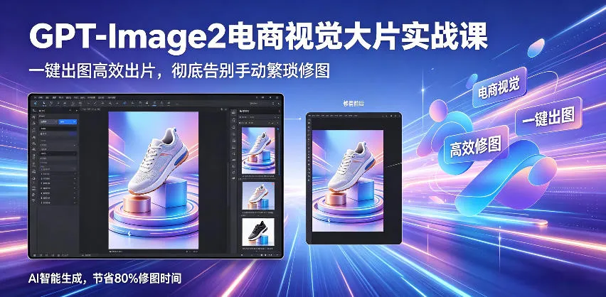 GPT-Image2电商视觉大片实战课，一键出图高效出片，彻底告别手动繁琐修图(更新)-资源分享