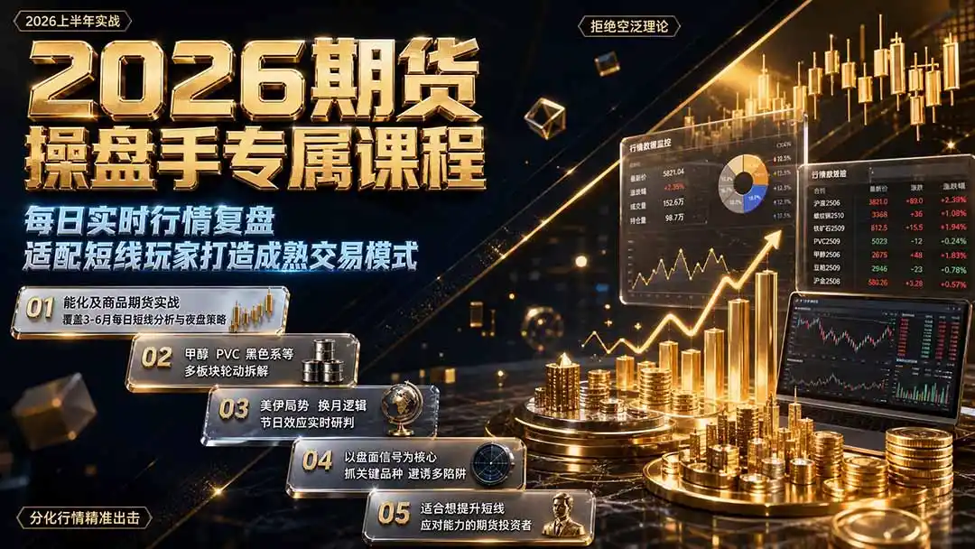 2026期货操盘手专属课程-更新8月，每日实时行情复盘，适配短线玩家打造成熟交易模式-资源分享