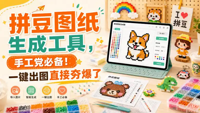 拼豆图纸生成工具，手工党必备！一键出图直接夯爆了-资源分享