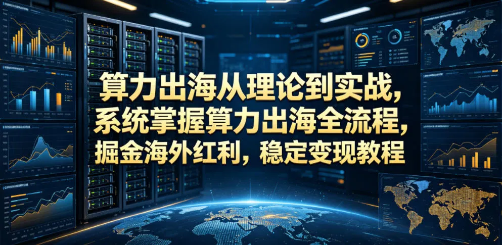 算力出海从理论到实战，系统掌握算力出海全流程，掘金海外红利，稳定变现教程-资源分享