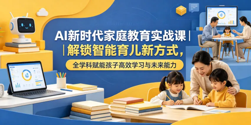 AI新时代家庭教育实战课｜解锁智能育儿新方式，全学科赋能孩子高效学习与未来能力-资源分享