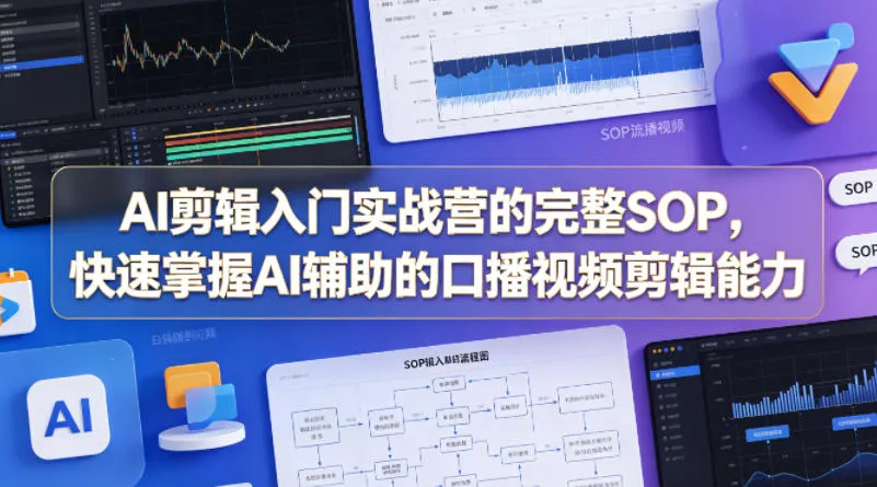 AI剪辑入门实战营的完整SOP，快速掌握AI辅助的口播视频剪辑能力-资源分享