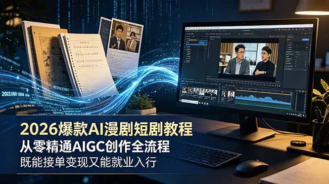 AI短剧创作教程：从零精通AIGC全流程 | 轻创方舟-资源分享