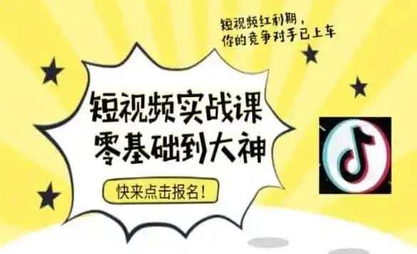 短视频零基础落地实操训练营，短视频实战课零基础到大神-资源分享