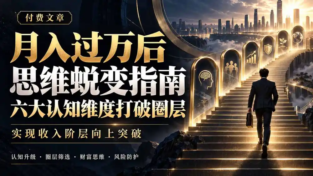付费文章：月入过万后思维蜕变指南，六大认知维度打破圈层，实现收入阶层向上突破-资源分享