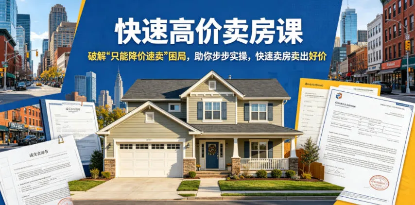 快速高价卖房课，破解“只能降价速卖”困局，助你步步实操，快速卖房卖出好价(更新2026)-资源分享