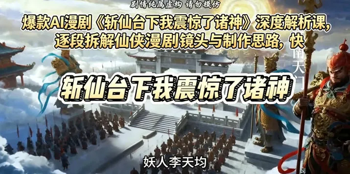 爆款AI漫剧《斩仙台下我震惊了诸神》深度解析课，逐段拆解仙侠漫剧镜头与制作思路，快速复刻爆款创作模式-资源分享