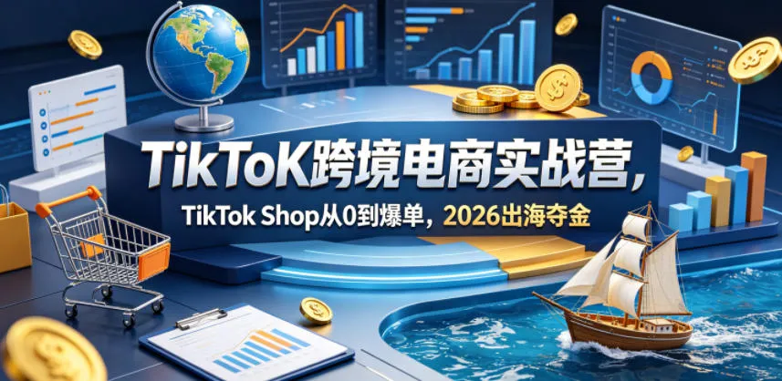 TikToK跨境电商实战营，TikTok Shop从0到爆单，2026出海夺金-资源分享