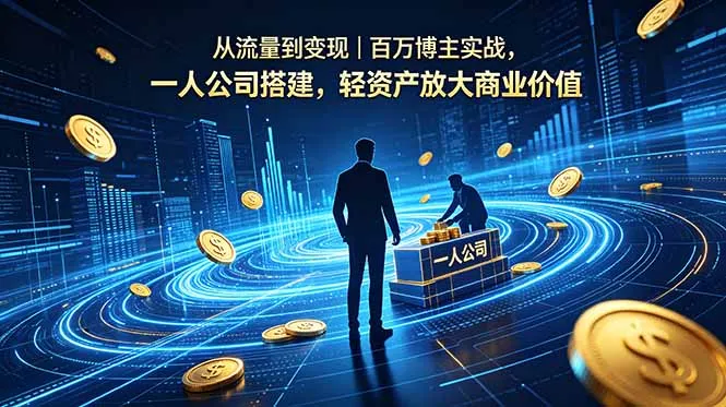 从流量到变现｜百万博主实战，一人公司搭建，轻资产放大商业价值-资源分享