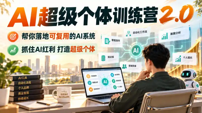 AI超级个体训练营2.0，帮你落地可复用的AI系统，抓住AI红利打造超级个体-资源分享