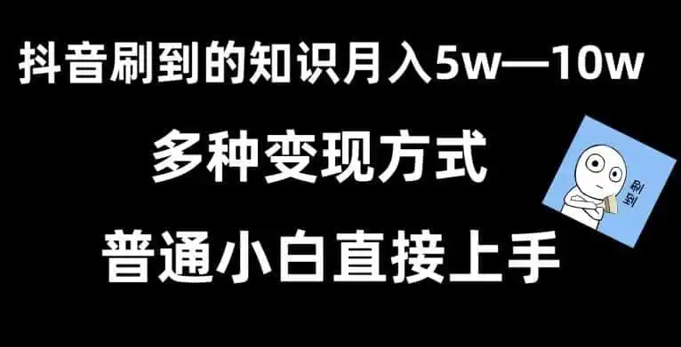 抖音刷到的知识，每天只需2小时，日入2000+，暴力变现，普通小白直接上手【揭秘】-资源分享
