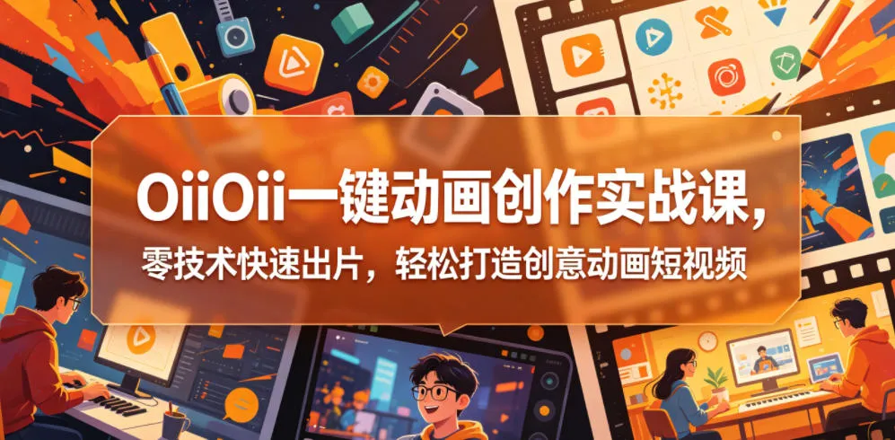 OiiOii一键动画创作实战课，零技术快速出片，轻松打造创意动画短视频-资源分享