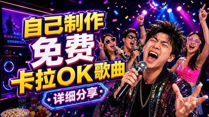 免费卡拉OK歌曲制作全攻略：音轨分离字幕制作，零基础快速做出专业K歌视频-资源分享