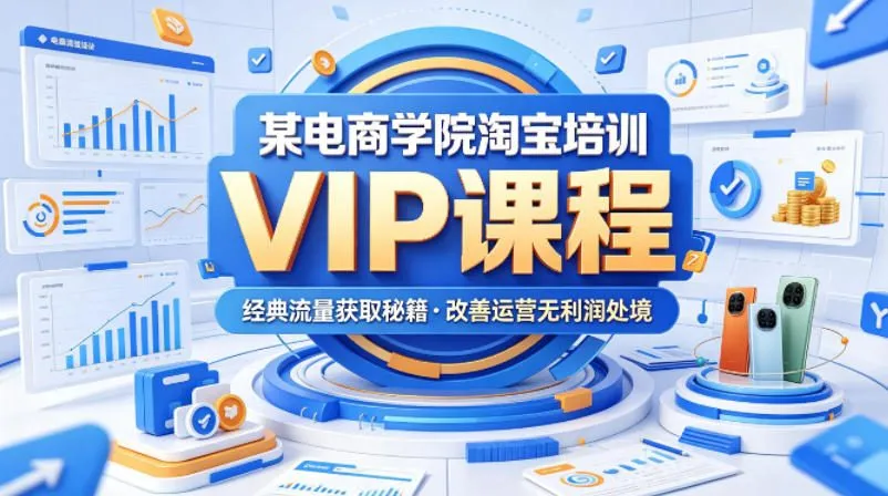 某电商学院淘宝培训VIP课程，各种经典有用的流量获取秘籍，改善运营产品没利润的处境(2026年5月)-资源分享