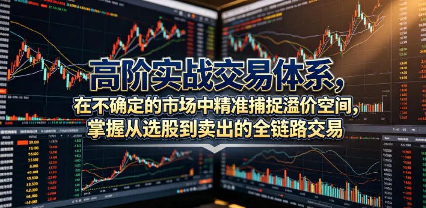 高阶实战交易体系，在不确定的市场中精准捕捉溢价空间，掌握从选股到卖出的全链路交易心法(更新6月)-资源分享