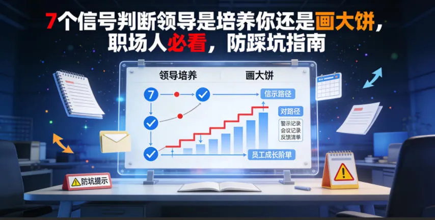付费文章：7个信号判断领导是培养你还是画大饼，职场人必看，防踩坑指南-资源分享