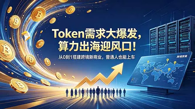 Token需求大爆发，算力出海迎风口！从0到1搭建跨境新商业，普通人也能上车-资源分享