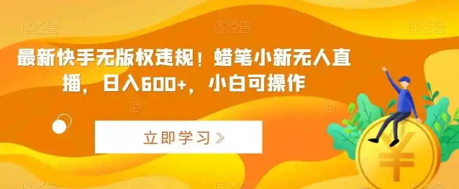 最新快手无版权违规！蜡笔小新无人直播，日入600+，小白可操作【揭秘】-资源分享