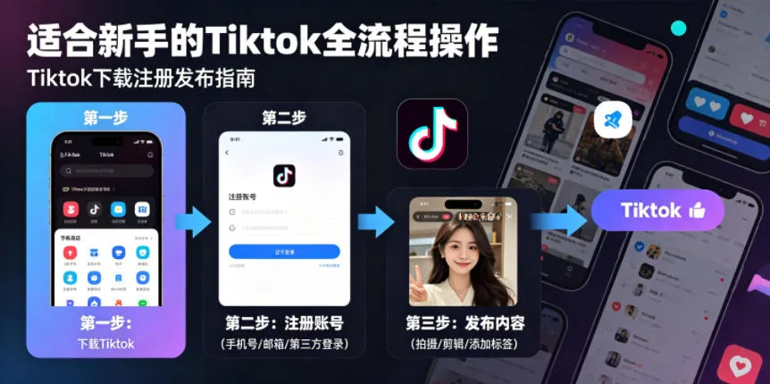 Tiktok下载注册发布，适合新手的Tiktok全流程操作-资源分享