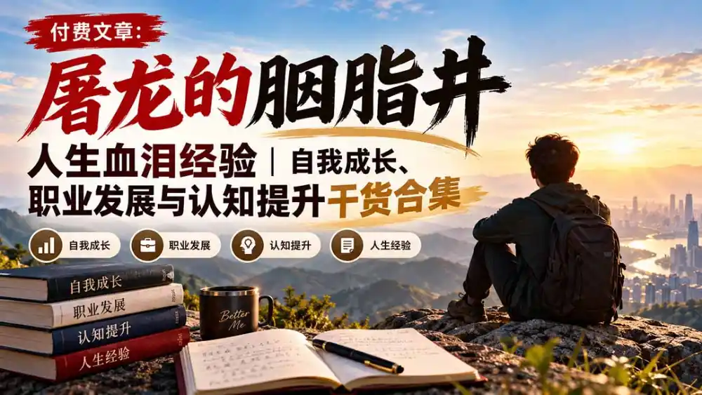 付费文章：屠龙的胭脂井人生血泪经验｜自我成长、职业发展与认知提升干货合集-资源分享