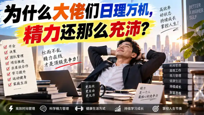 付费文章：为什么大佬们日理万机，精力还那么充沛？-资源分享