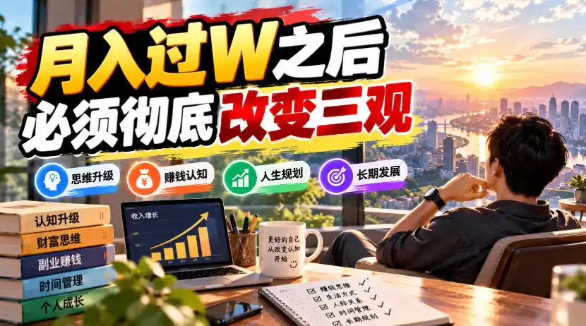 某公众号付费文章：月入过W之后，必须彻底改变三观-资源分享