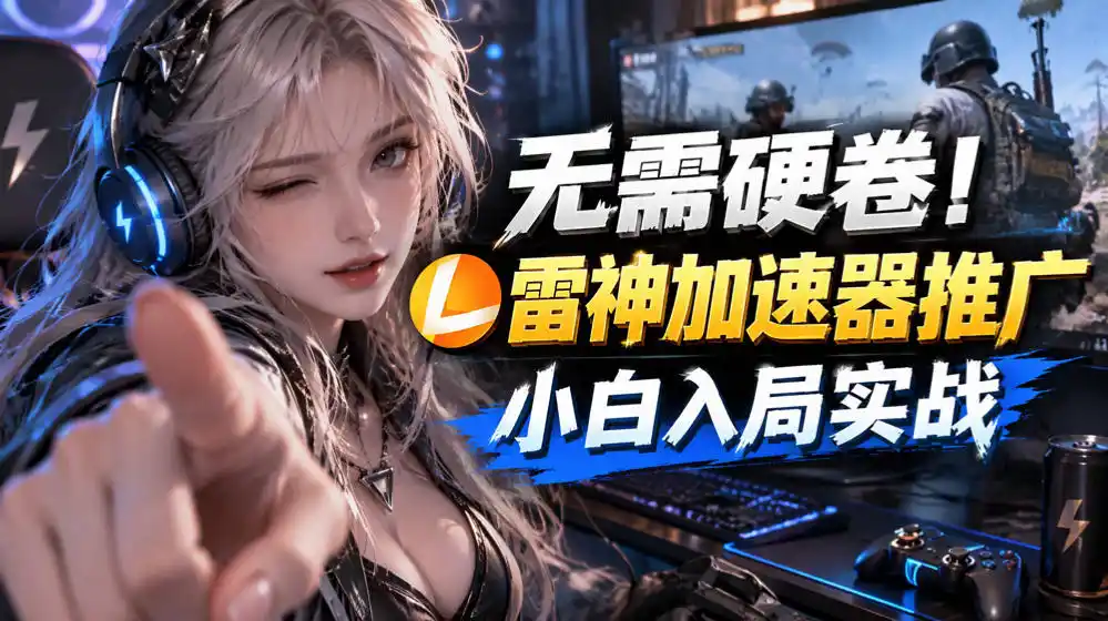 无需硬卷！雷神加速器推广，小白入局实战一天也能几十r-资源分享
