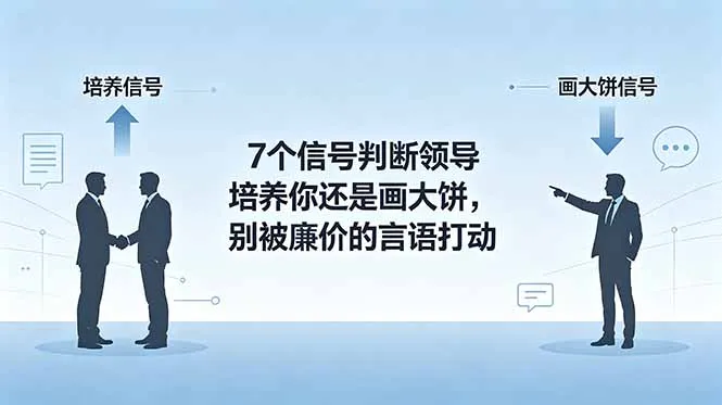 付费文章：7个信号判断领导培养你还是画大饼，别被廉价的言语打动-资源分享