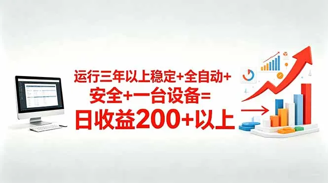 日收益200+:稳定全自动设备,轻松增收 - 轻创方舟-资源分享